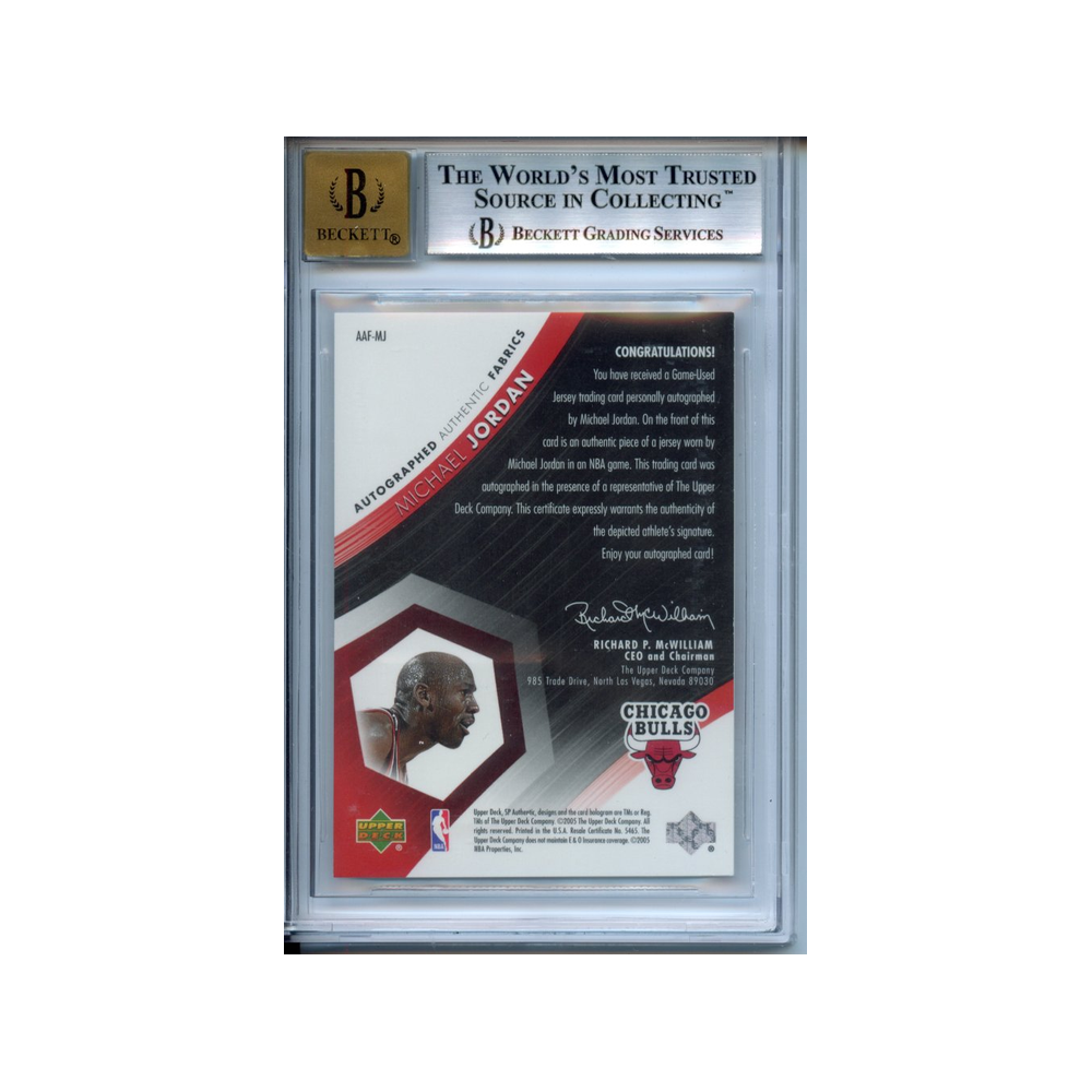 Michael-Jordan-Fabrics-Autographs-2004-05-SP-Authentic--BGS-8,5/10-Rückseite