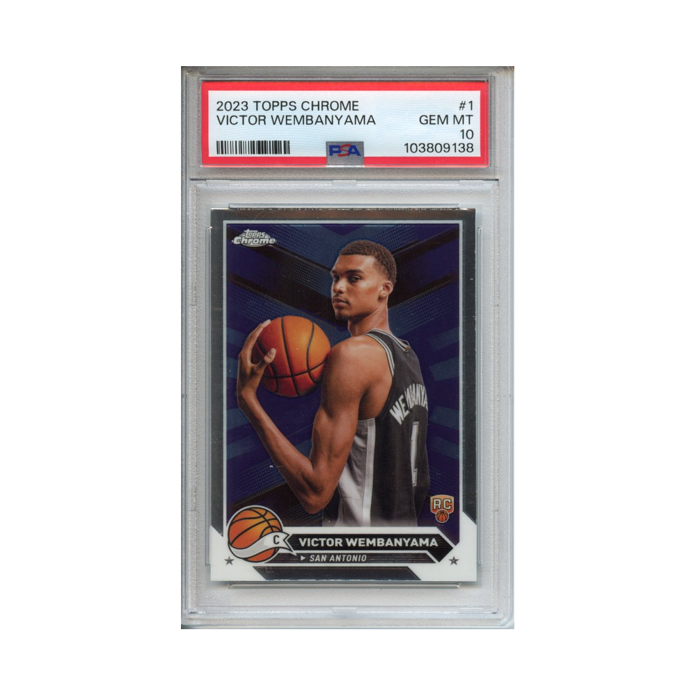 Victor-Wembanyama-2023-Topps-Chrome-PSA-10-Vorderseite