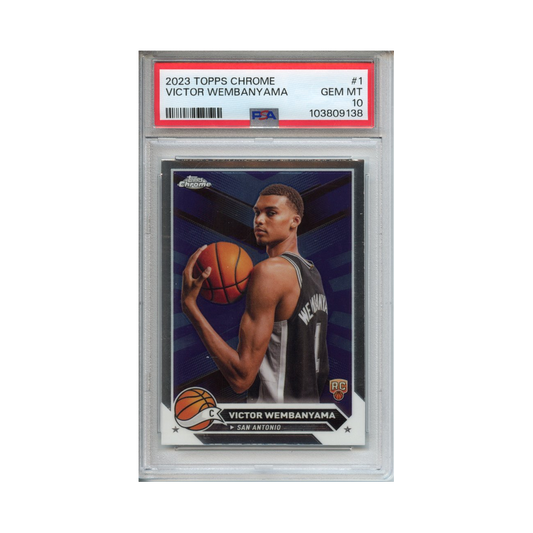 Victor-Wembanyama-2023-Topps-Chrome-PSA-10-Vorderseite