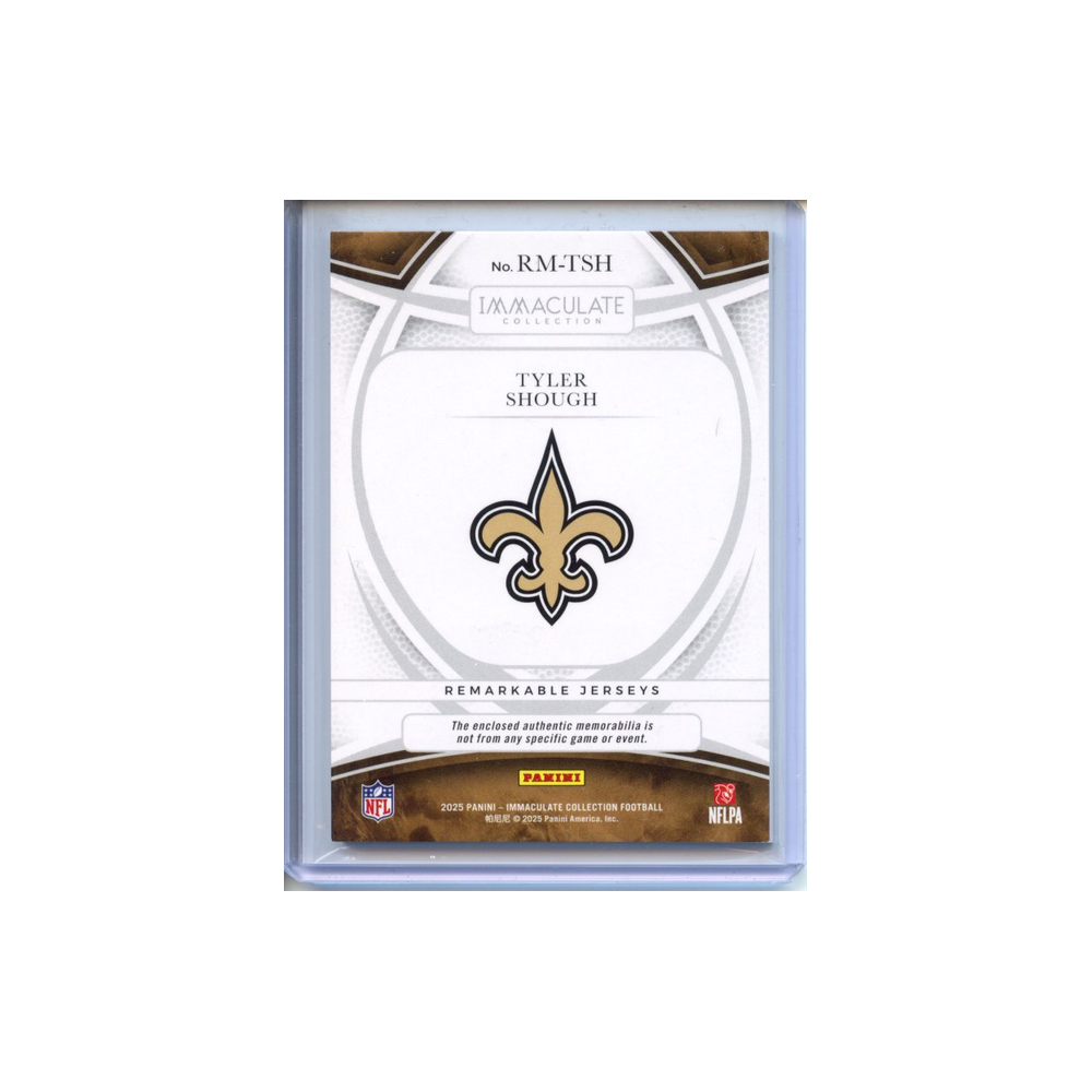 Tyler-Shough-Remarkable-Patch-/49-2025-Immaculate-Rückseite