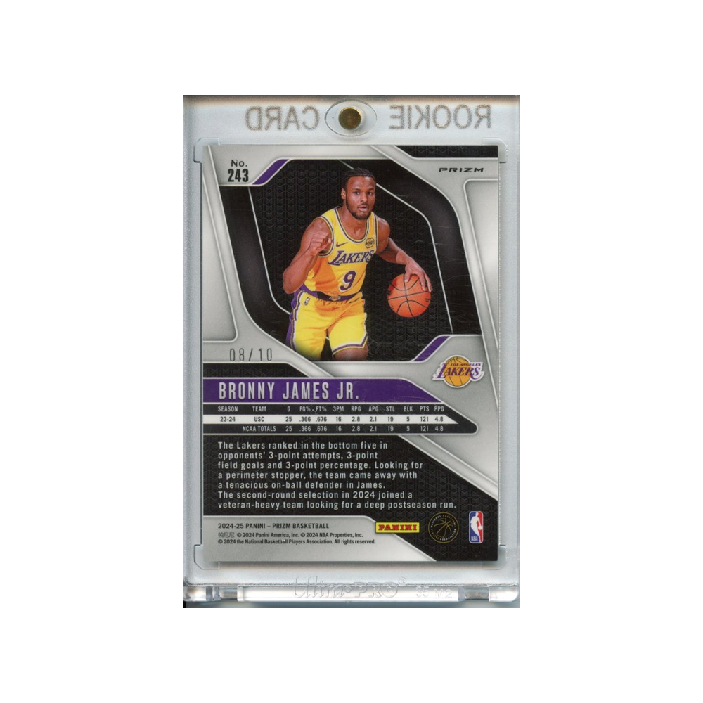 Bronny-James-Jr.-Gold-Wave-/10-2024-Prizm-Rückseite