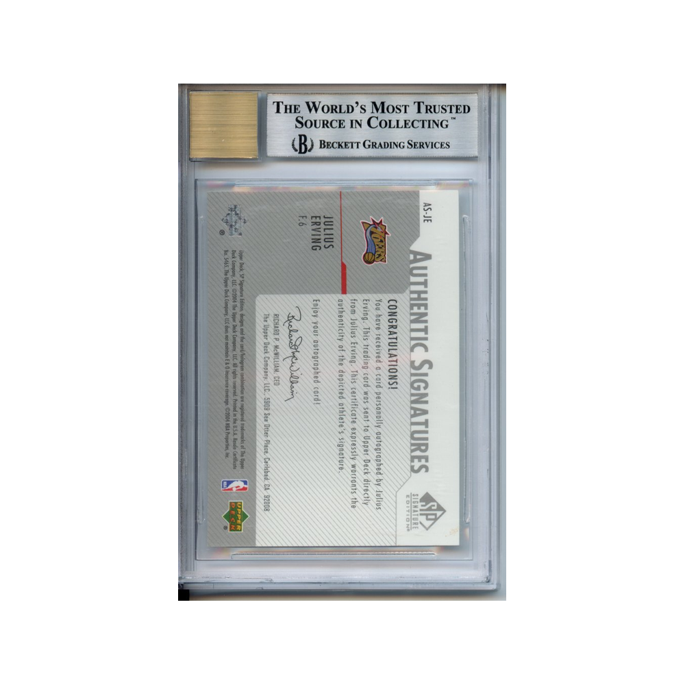 Julius-Erving-Signatures-2003-04-SP-Signature-Editon-BGS-9/Auto-10-Rückseite