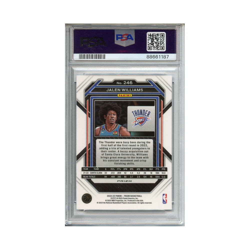 Jalen-Williams-Silver-Prizm-2022-Prizm-PSA-10-Rückseite