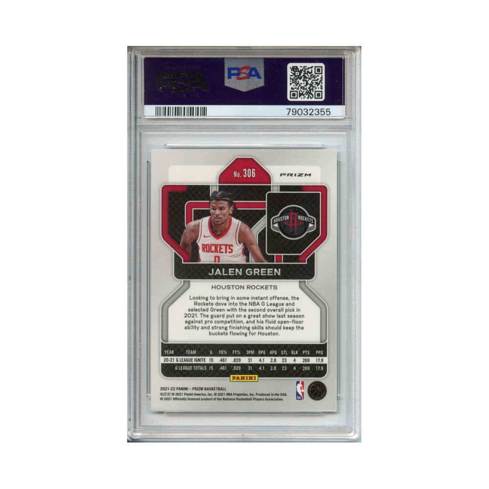 Jalen-Green-Silver-Prizm-2021-Prizm-PSA-10-Rückseite