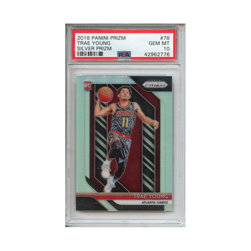 Trae-Young-Silver-Prizm-2018-Panini-Prizm-PSA-10-Vorderseite