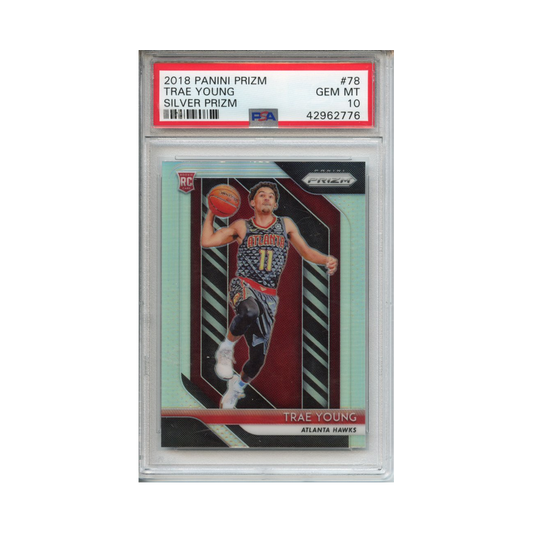 Trae-Young-Silver-Prizm-2018-Panini-Prizm-PSA-10-Vorderseite