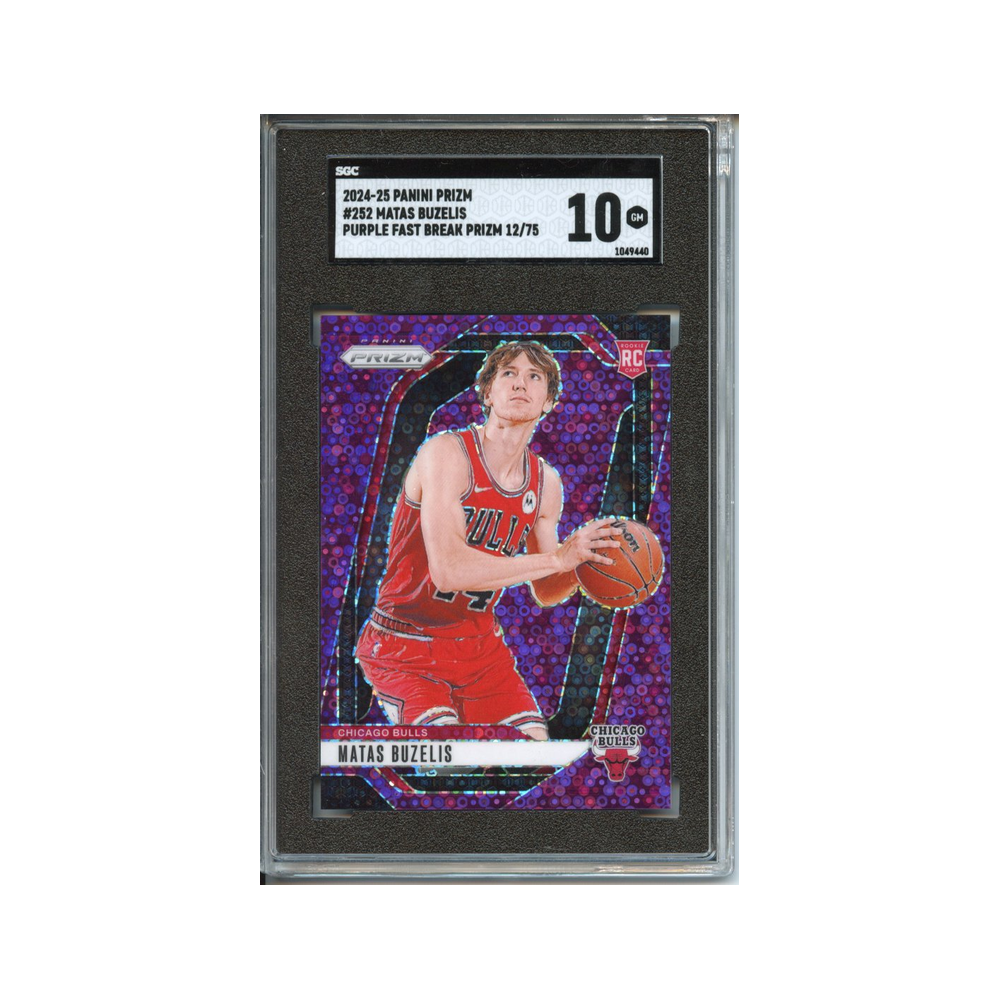 Matas-Buzelis-Purple-Fast-Break-Prizm-12/75-2024-25-Panini-Prizm-SGC-10-Vorderseite