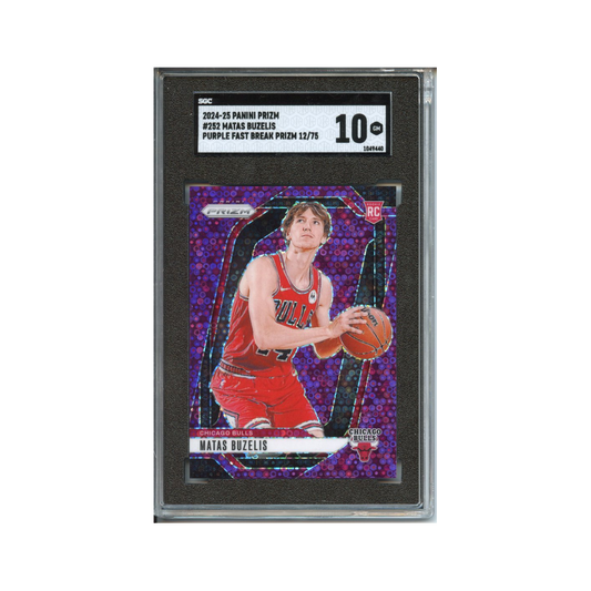 Matas-Buzelis-Purple-Fast-Break-Prizm-12/75-2024-25-Panini-Prizm-SGC-10-Vorderseite