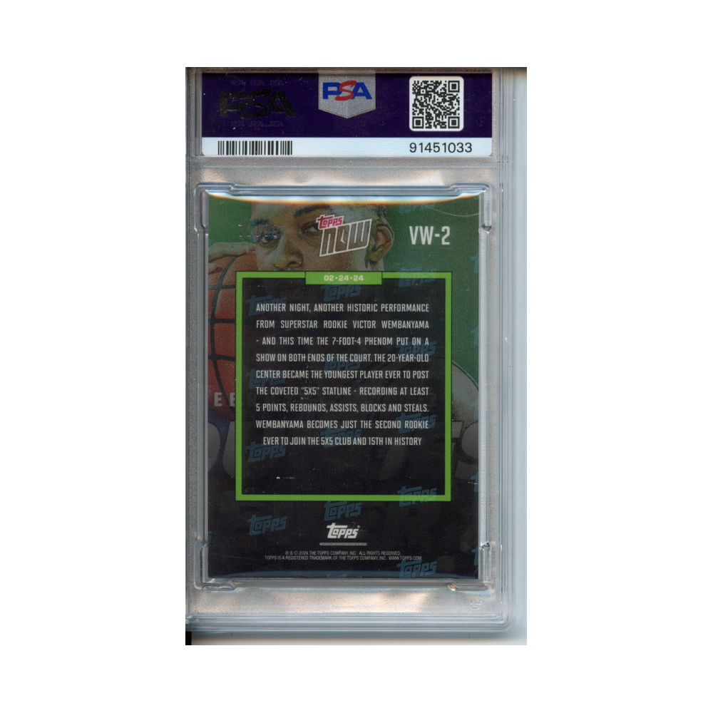 Victor-Wembanyama-Foil-Border-2023-Topps-Now-PSA-10-Rückseite