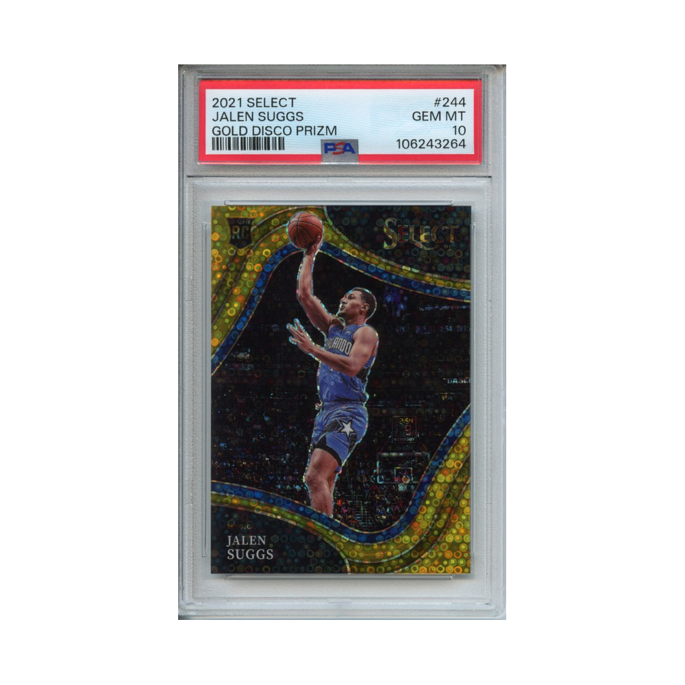 Jalen-Suggs-Gold-Disco-Prizm-2021-Select-PSA-10-Vorderseite