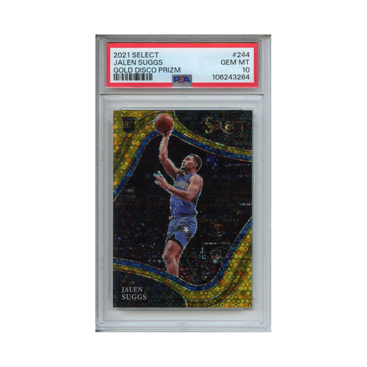 Jalen-Suggs-Gold-Disco-Prizm-2021-Select-PSA-10-Vorderseite
