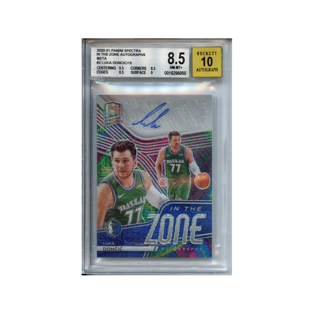 Luka-Doncic-In-the-Zone-Autographs-Meta-2020-21-Panini-Spectra-BGS-8.5/Auto-10-Vorderseite