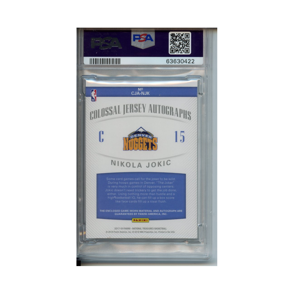 Nikola-Jokic-Colossal-Jersey-Auto-2017-Panini-National-Treasures-PSA-9-Rückseite