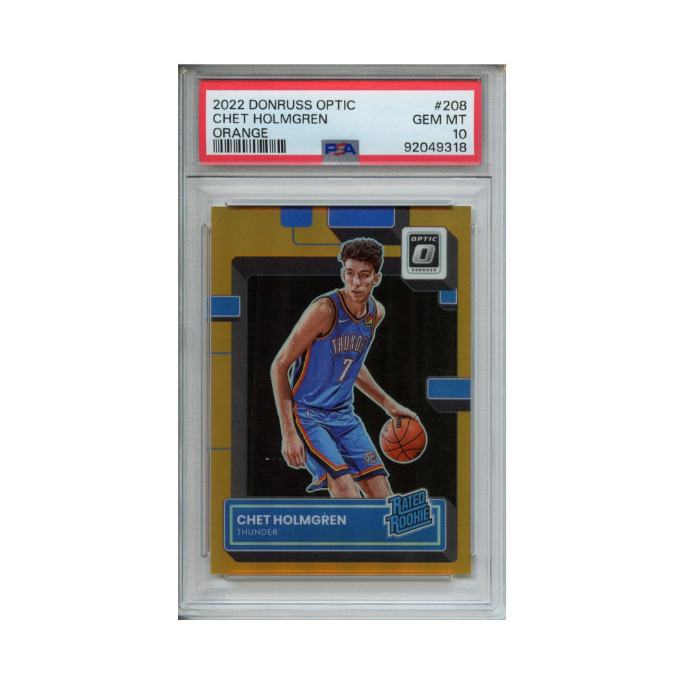 Chet-Holmgren-Orange-2022-Donruss-Optic-PSA-10-Vorderseite