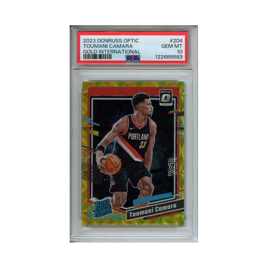 Toumani-Camara-Gold-International-2023-Donruss-Optic-PSA-10-Vorderseite