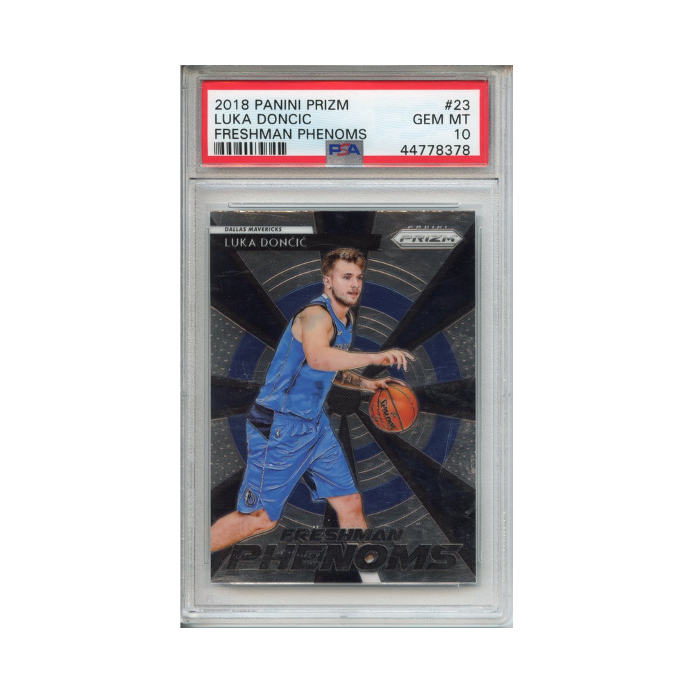 Luka-Doncic-Freshman-Phenoms-2018-Panini-Prizm-PSA-10-Vorderseite