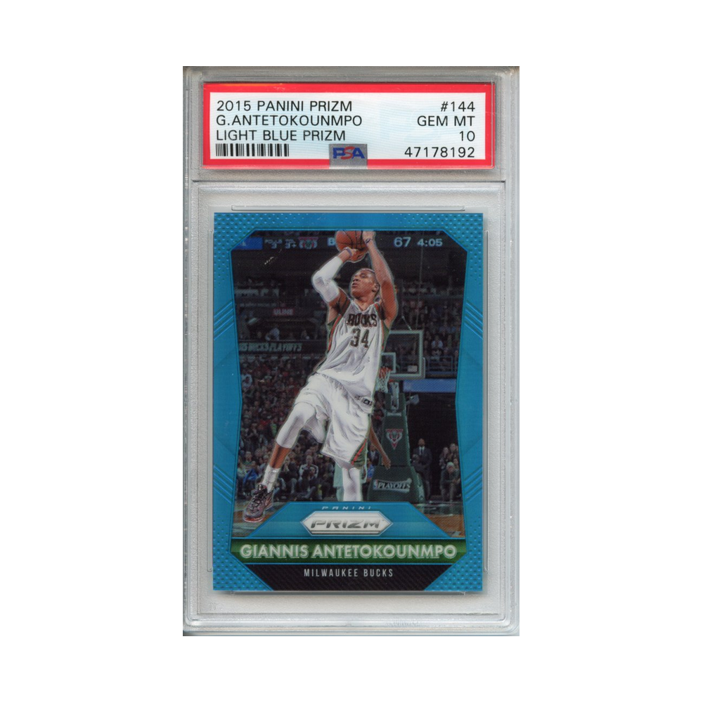 Giannis-Antetokounmpo-Light-Blue-Prizm-2015-Panini-Prizm-PSA-10-Vorderseite
