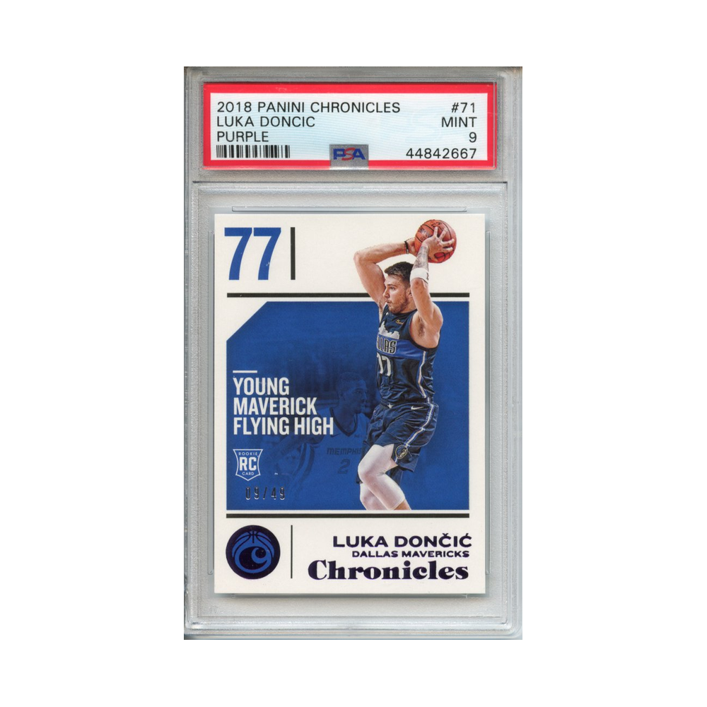 Luka Doncic Purple 2018 Panini Chronicles #3 PSA 9