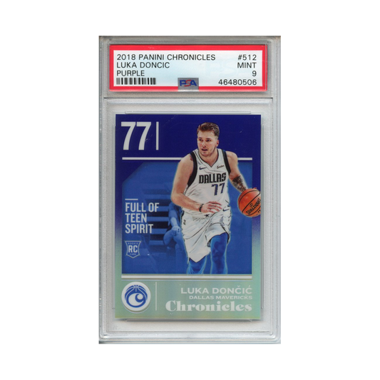Luka Doncic Purple 2018 Panini Chronicles #2 PSA 9