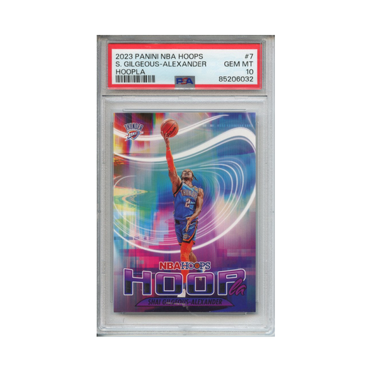 Shai-Gilgeous-Alexander-Hoopla-2023-Panini-NBA-Hoops-PSA-10-Vorderseite