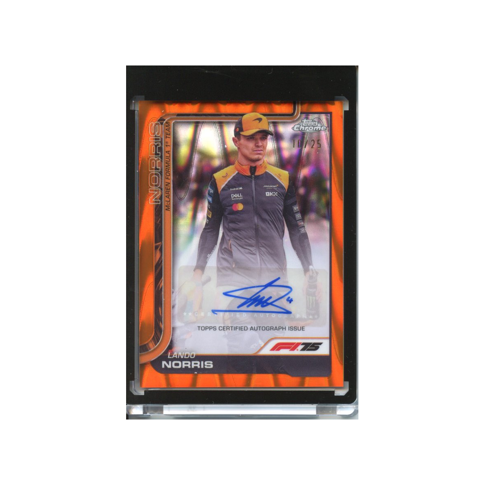 Lando-Norris-Auto-Orange-Raywave-/25-2025-Topps-Chrome-Vorderseite