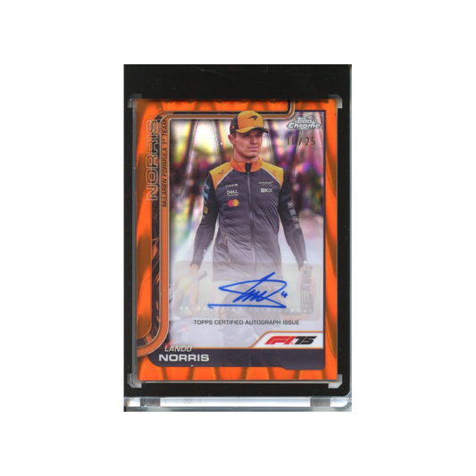 Lando-Norris-Auto-Orange-Raywave-/25-2025-Topps-Chrome-Vorderseite