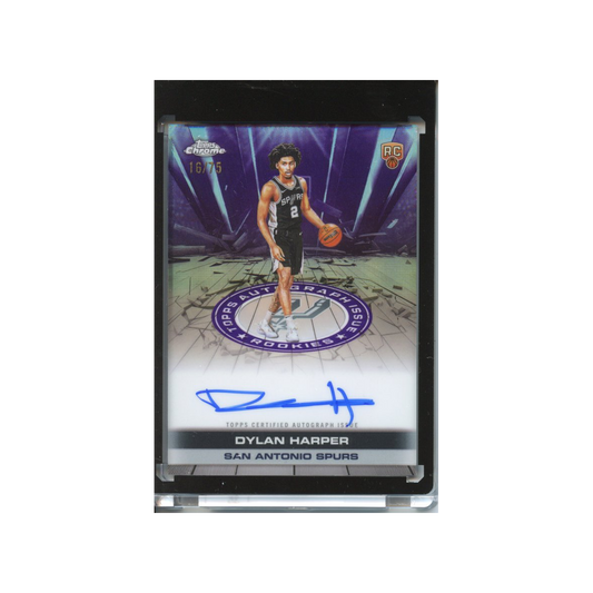 Dylan-Harper-Auto-Purple-Refractor-/75-2025-Topps-Chrome-Vorderseite