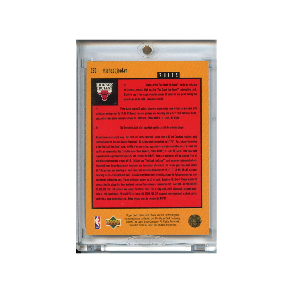Michael-Jordan-You-Crash-the-Game-Gold-1996-Upper-Deck-Collector's-Choice-Rückseite