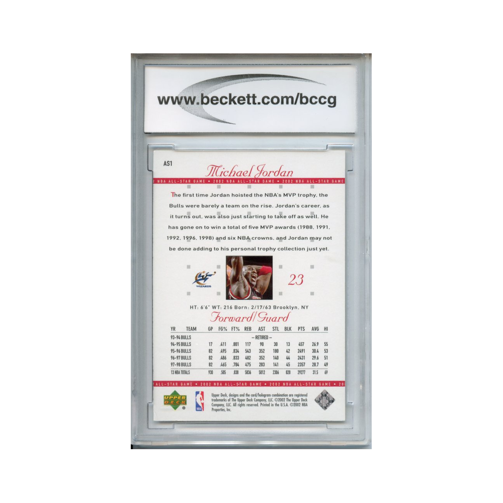 Michael-Jordan-All-Star-Game-2002-Upper-Deck-#2-BCCG-9-Rückseite