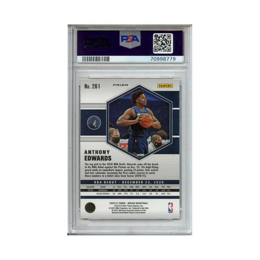 Anthony-Edwards-Genesis-2020-Mosaic-PSA-10-Rückseite