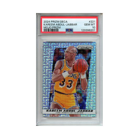 Kareem-Abdul-Jabbar-Mojo-Prizm-2024-Prizm-Deca-PSA-10-Vorderseite