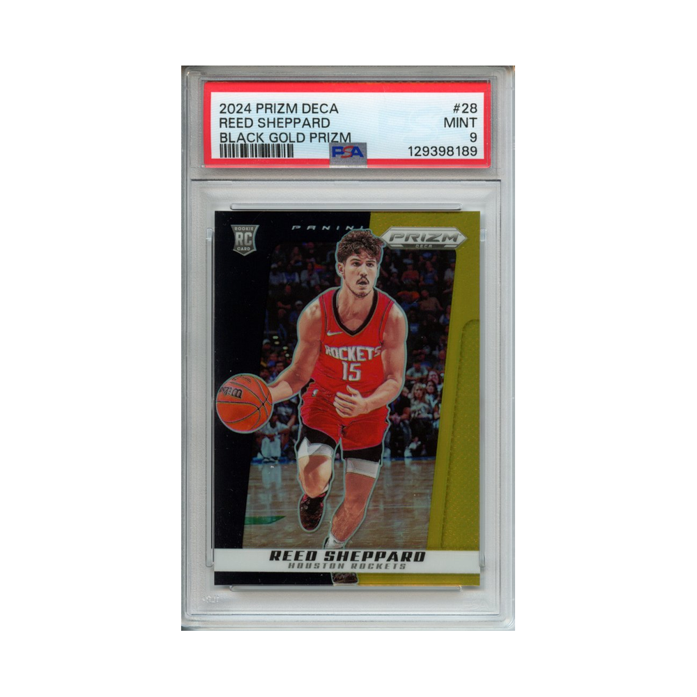 Reed-Sheppard-Black-Gold-Prizm-2024-Prizm-Deca-PSA-9-Vorderseite