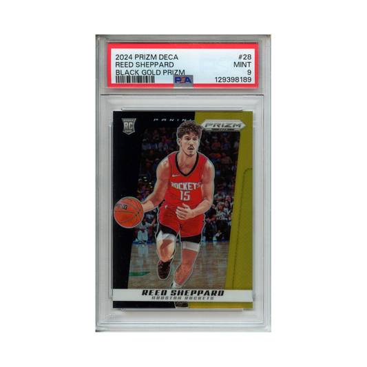 Reed-Sheppard-Black-Gold-Prizm-2024-Prizm-Deca-PSA-9-Vorderseite