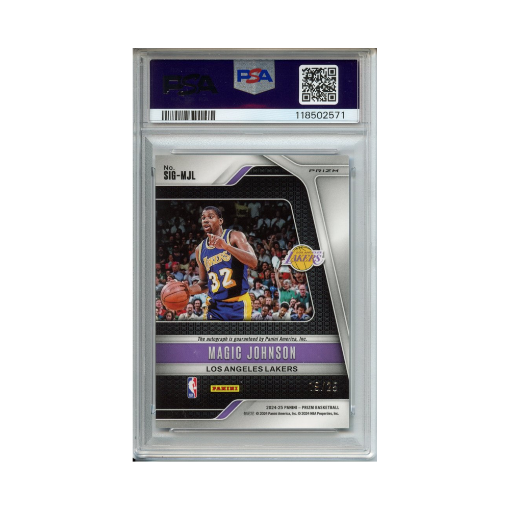 Magic-Johnson-Signature-Blue-Shimmer-FOTL-2024-Prizm-PSA-10-Rückseite