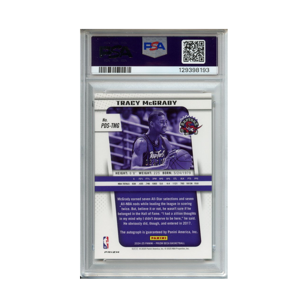 Tracy-McGrady-Signature-Gold-Prizm-2024-Prizm-Deca-PSA-8-Rückseite