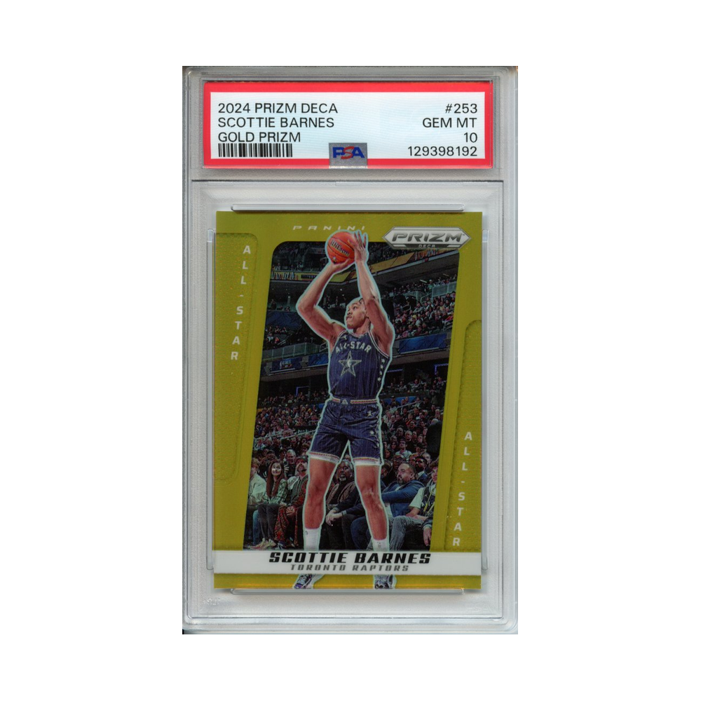 Scottie-Barnes-Gold-Prizm-2024-Prizm-Deca-PSA-10-Vorderseite
