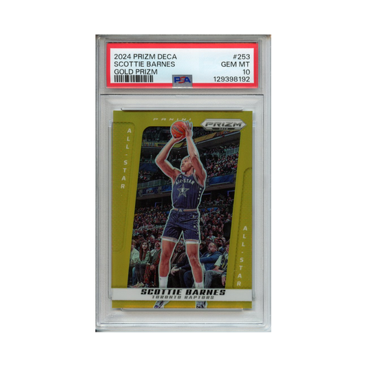 Scottie-Barnes-Gold-Prizm-2024-Prizm-Deca-PSA-10-Vorderseite