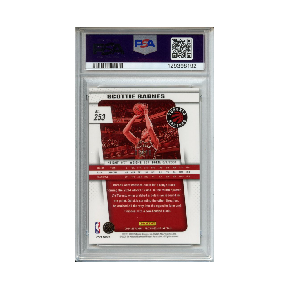 Scottie-Barnes-Gold-Prizm-2024-Prizm-Deca-PSA-10-Rückseite