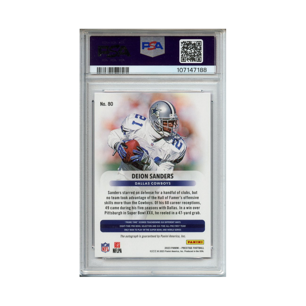 Deion-Sanders-Pink-Xtra-Points-Preium-Signature-2023-Prestige-PSA-10-Rückseite