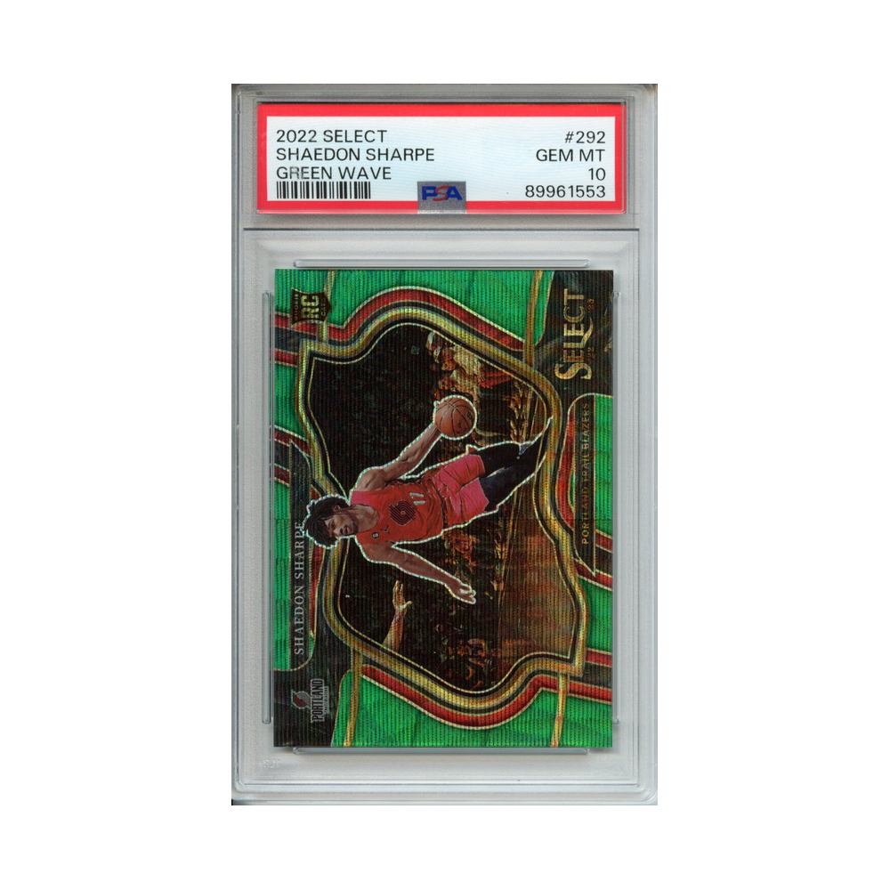 Shaedon-Sharpe-Green-Wave-2022-Select-PSA-10-Vorderseite