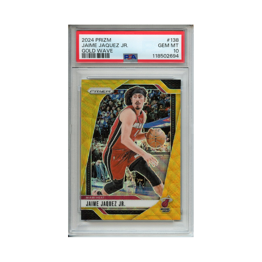 Jaime-Jaquez-Jr.-Gold-Wave-2024-Prizm-PSA-10-Vorderseite