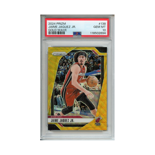 Jaime-Jaquez-Jr.-Gold-Wave-2024-Prizm-PSA-10-Vorderseite