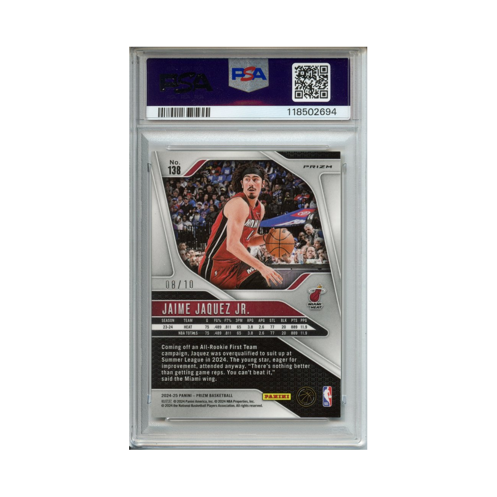 Jaime-Jaquez-Jr.-Gold-Wave-2024-Prizm-PSA-10-Rückseite