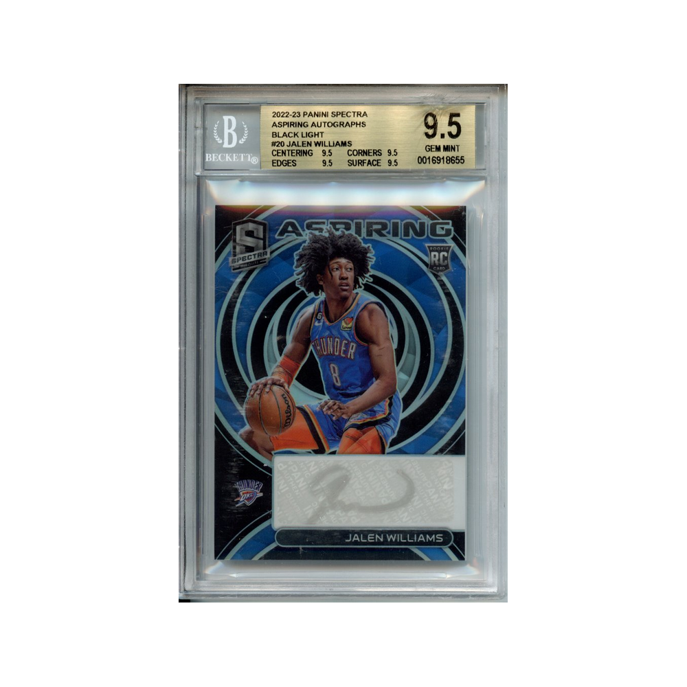 Jalen-Williams-Aspiring-Autographs-Black-Light-2022-23-Panini-Spectra-BGS-9.5-Vorderseite