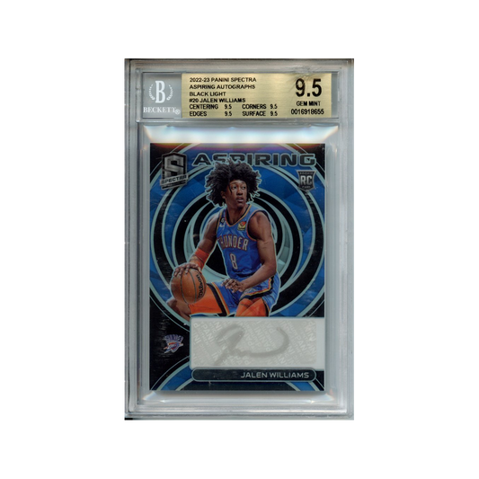 Jalen-Williams-Aspiring-Autographs-Black-Light-2022-23-Panini-Spectra-BGS-9.5-Vorderseite