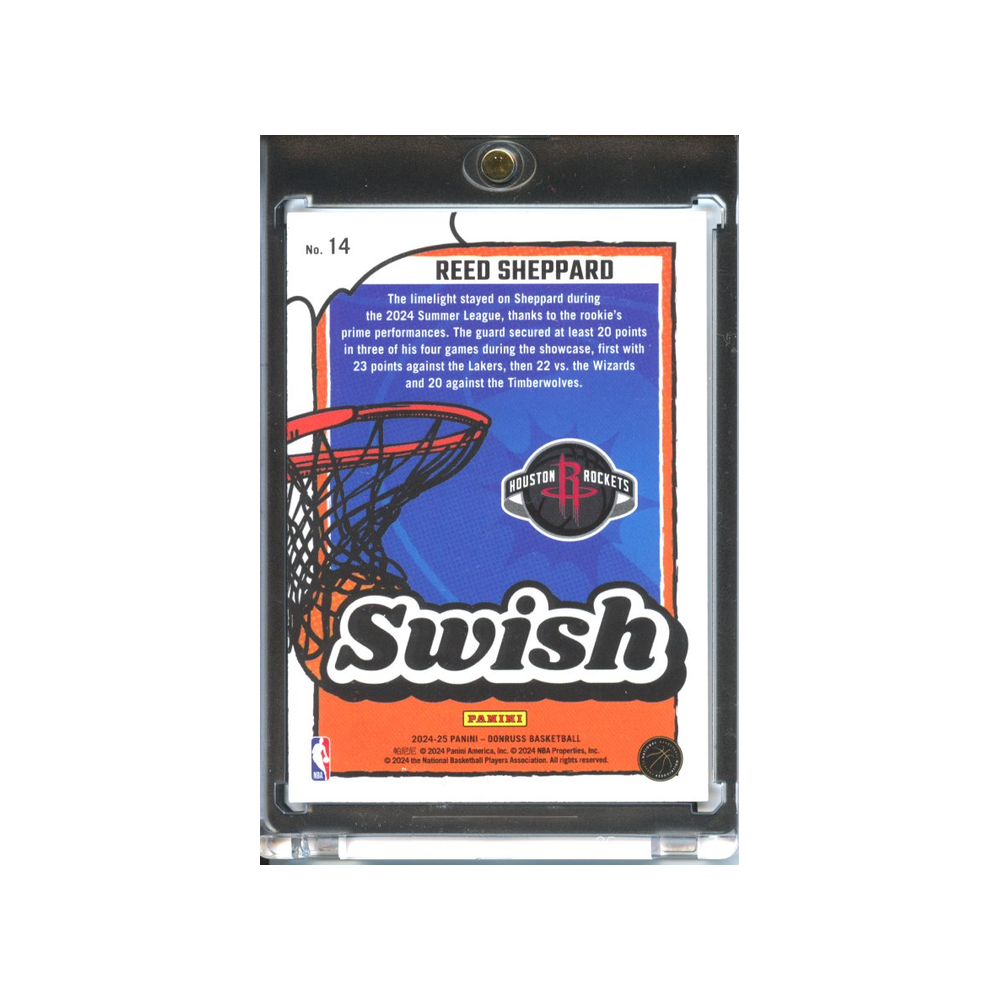 Reed-Sheppard-Gold-Swish-/10-2024-Donruss-Rückseite