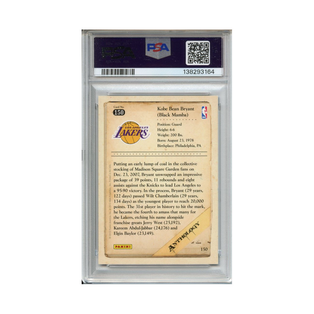 Kobe-Bryant-Kobe-Anthology-2012-Panini-PSA-10-Rückseite