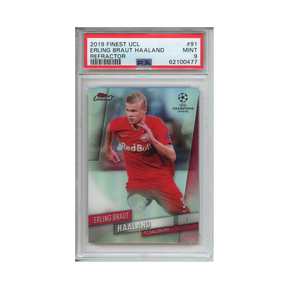 Erling-Braut-Haaland-Refractor-2019-Finest-UCL-PSA-9-Vorderseite