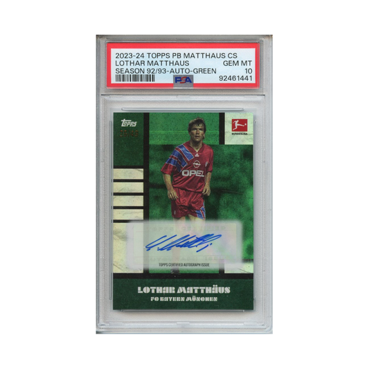Lothar-Matthaus-Season-92/93-Autograph-Green-2023-24-Topps-PB-Matthaus-CS-PSA-10-Vorderseite
