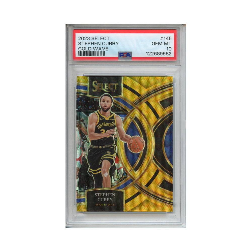 Stephen-Curry-Gold-Wave-2023-Select-PSA-10-Vorderseite